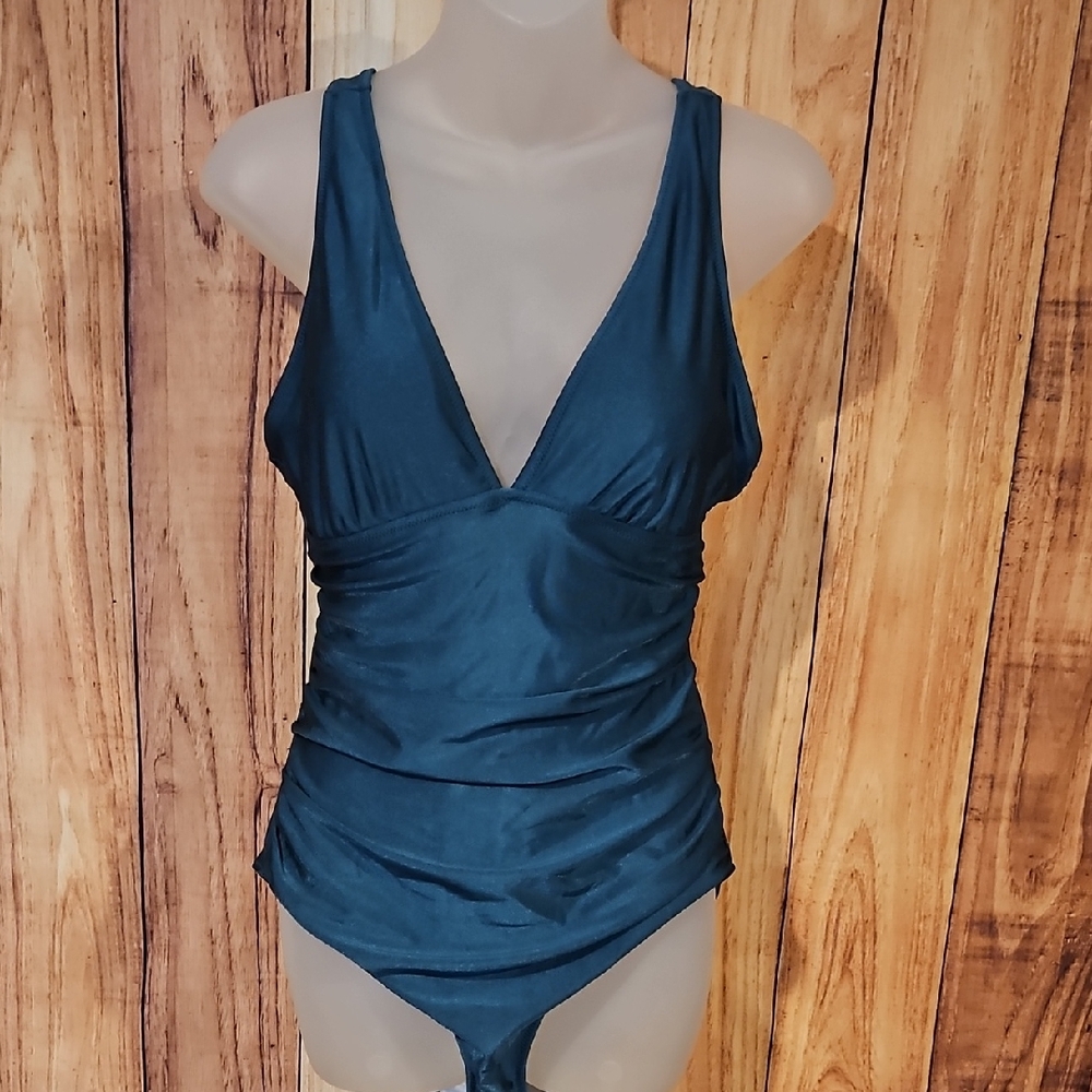 Elegant Deep V-Neck Swimsuit  NWOT